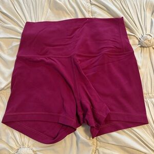 Lululemon Athletica Fuchsia Shorts: Align 4”